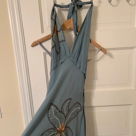 BCBGMaxAzria | Dresses | Bcbg Max Azaria Silk Halter Dress | Poshmark
